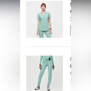 FIGS SEAGLASS scrub set